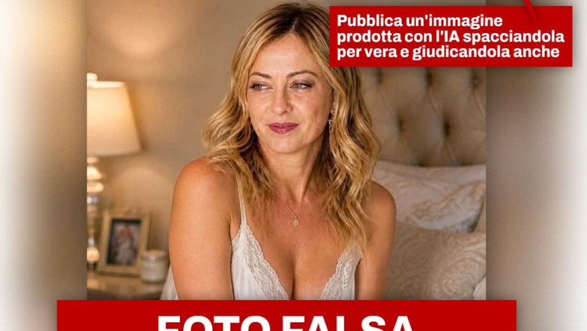 Meloni: “Immagini false su di me create con l’IA”. L’allarme sui deepfake - 
