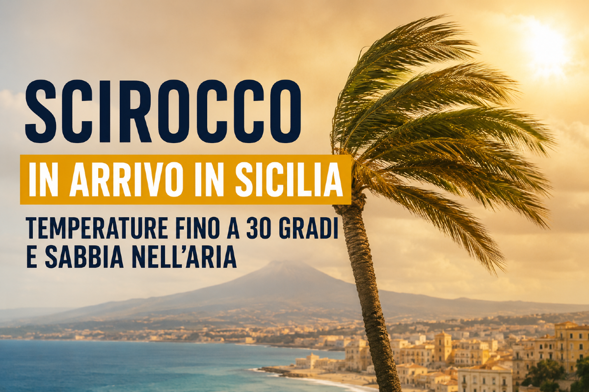 Sicilia, arriva lo scirocco: caldo fino a 30 gradi e cielo pieno di sabbia - 