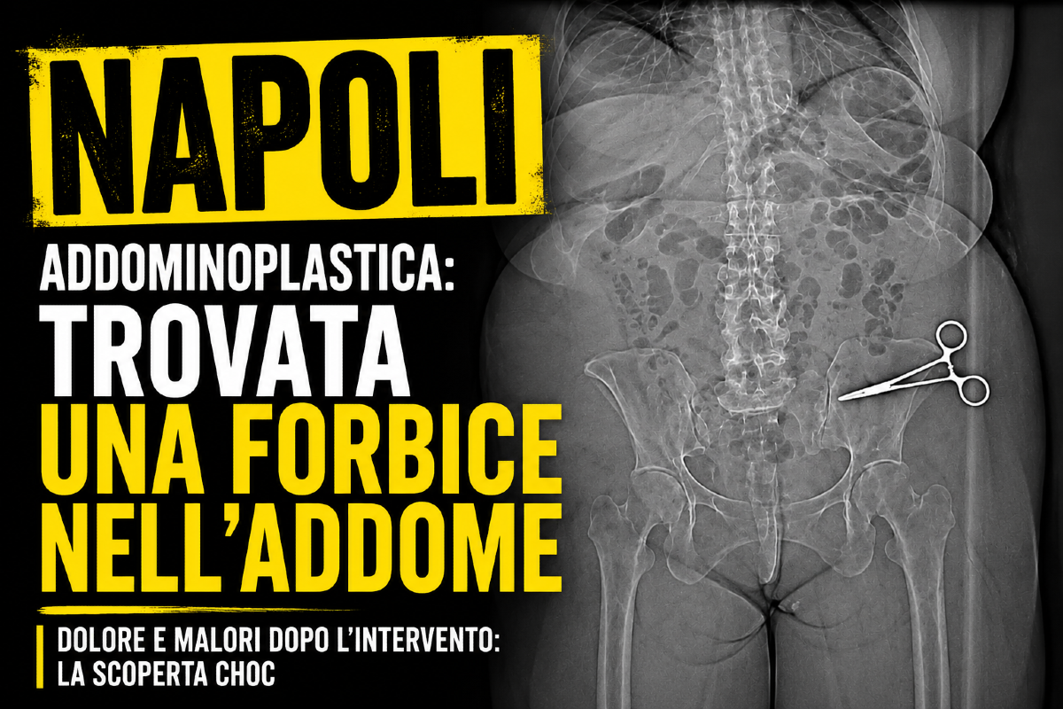 Napoli, dimenticano forbici chirurgiche nell’addome di una paziente: scatta la denuncia - 