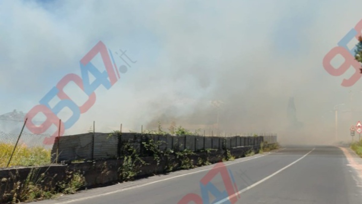 🚨 ULTIM’ORA Paternò, incendio tra sterpaglie vicino alle case - 