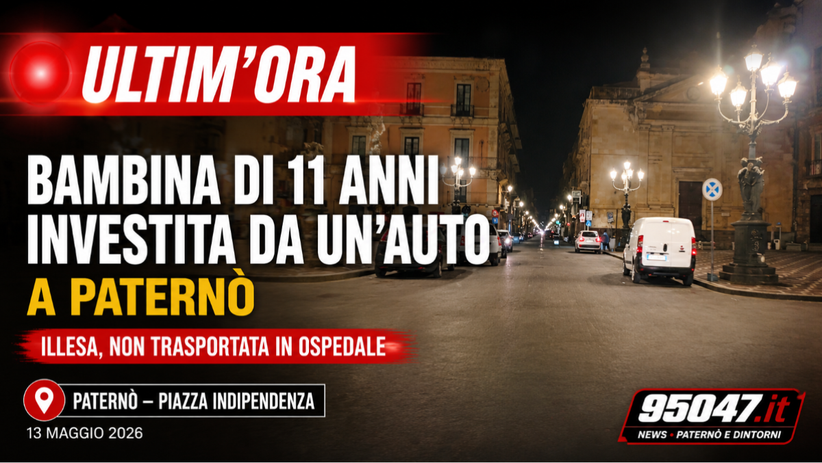 🔴 Paternò, bambina di 11 anni investita in piazza Indipendenza: illesa - 