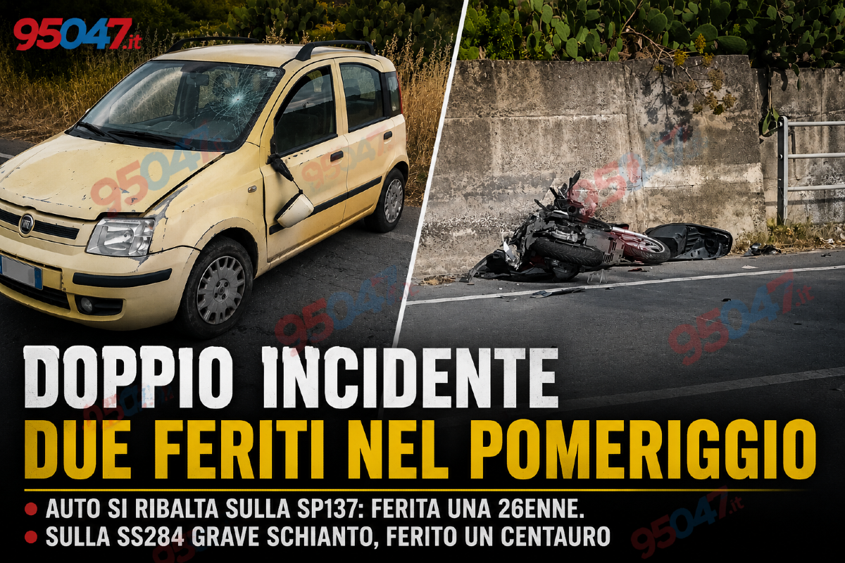 🔴 Paternò, Panda si ribalta vicino Gianferrante: ferita una 26enne. Poco dopo centauro ferito sulla SS284 - 