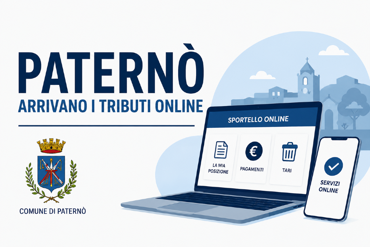 Paternò, arrivano i tributi online: multe, Tari e pratiche gestibili da casa - 