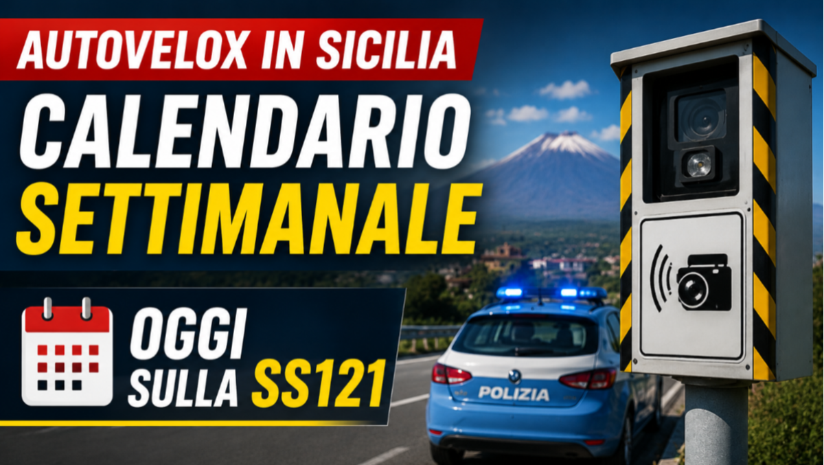 Oggi autovelox sulla SS121: ecco il calendario settimanale fornito dalla Polizia Stradale - 