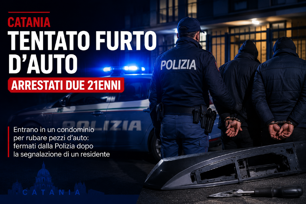 Catania, entrano in un condominio per smontare un’auto: arrestati due 21enni - 