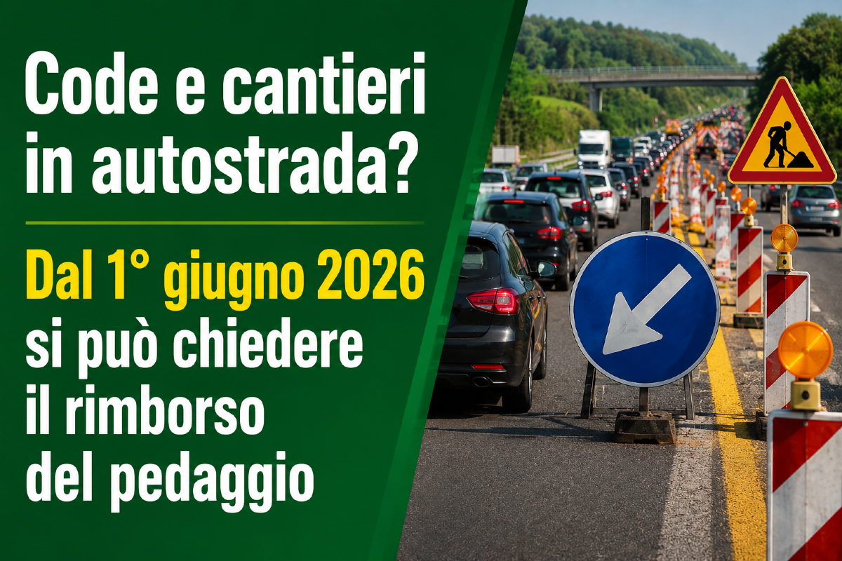 Code e cantieri in autostrada? Puoi chiedere il rimborso del pedaggio - 