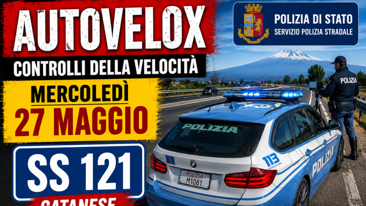 Autovelox sulla SS121 mercoledì 27 maggio: il calendario completo della Polizia Stradale - 