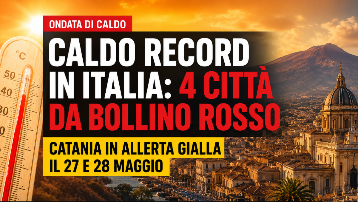Caldo record in Italia: 4 città da bollino rosso, Catania in allerta gialla - 