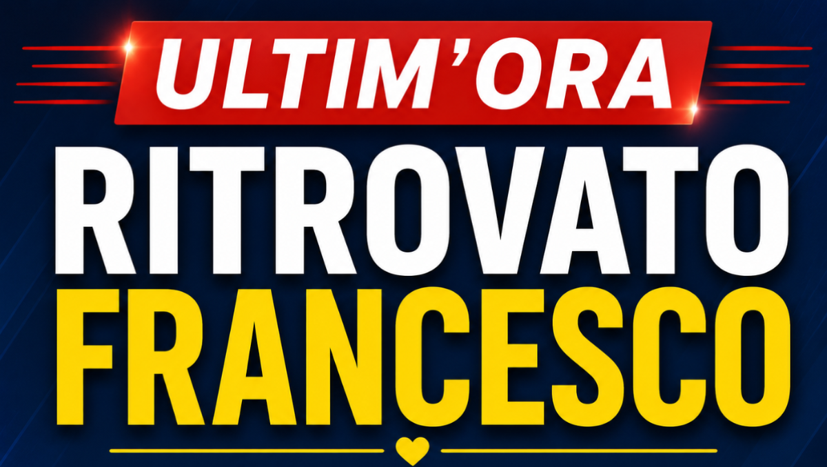ULTIM’ORA – Francesco ritrovato a Belpasso: sta bene, famiglia avvisata dai Carabinieri - 