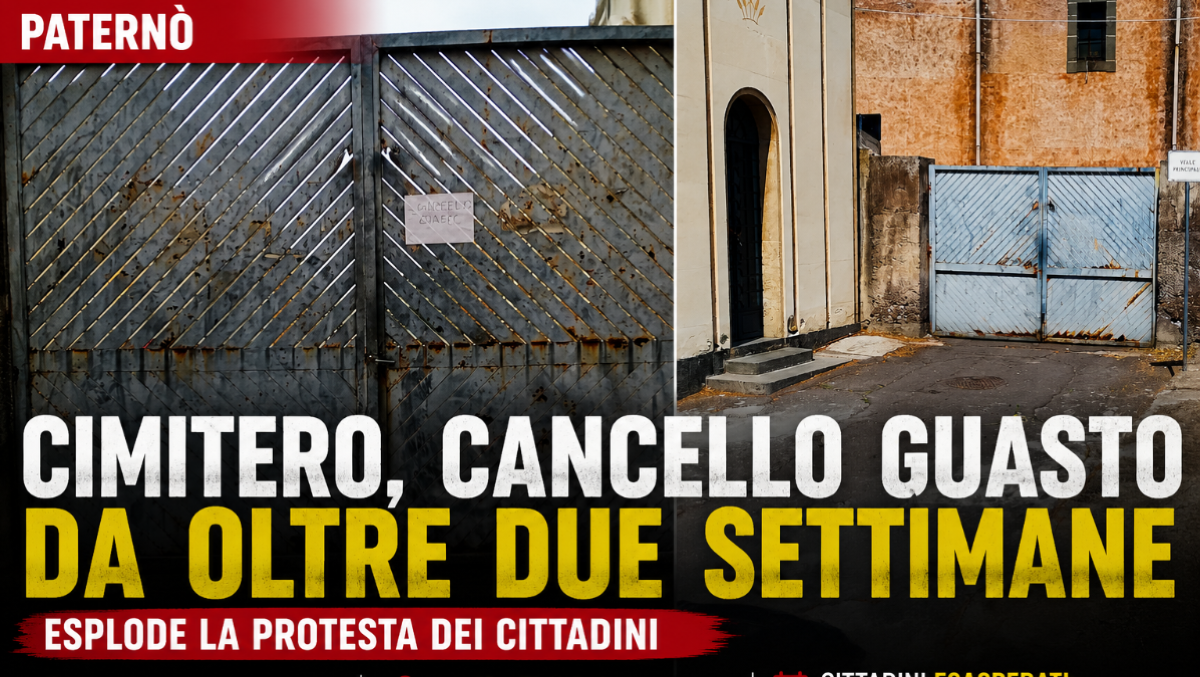 Paternò, cancello chiuso al Cimitero Monumentale: “Due settimane e nessuna riparazione” - 