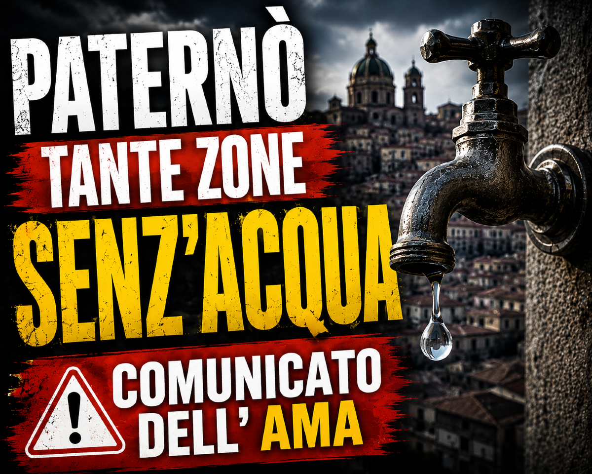 Paternò senz’acqua in diverse zone, comunicato AMA: “Guasti nella notte”, ma non ci sono tempi certi per il ripristino - 