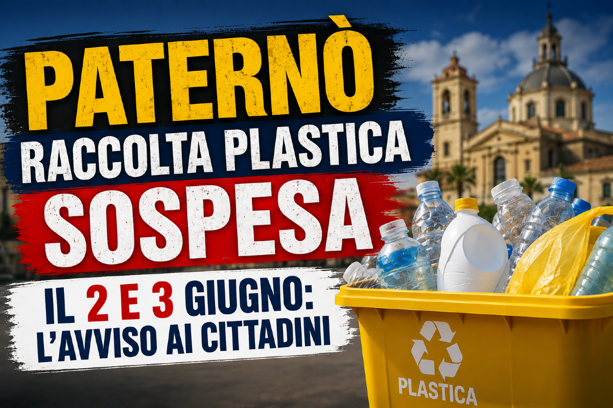 Paternò, raccolta plastica sospesa il 2 e 3 giugno: l’avviso ai cittadini - 