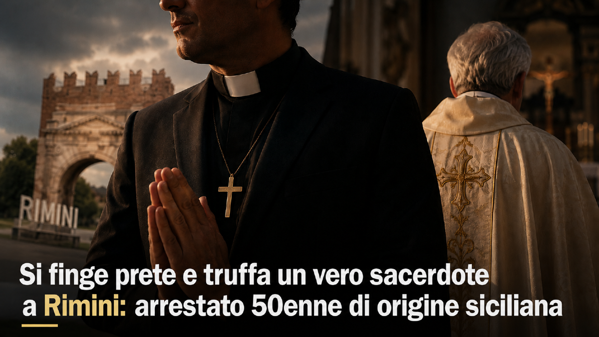 Si finge prete e truffa un vero sacerdote a Rimini: arrestato 50enne di origine siciliana - 