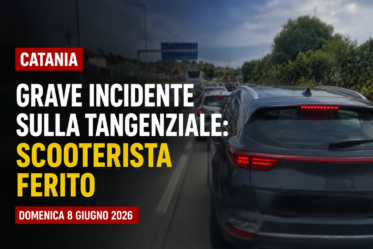 Grave incidente sulla Tangenziale di Catania: scooterista ferito, traffico in tilt verso Messina - 