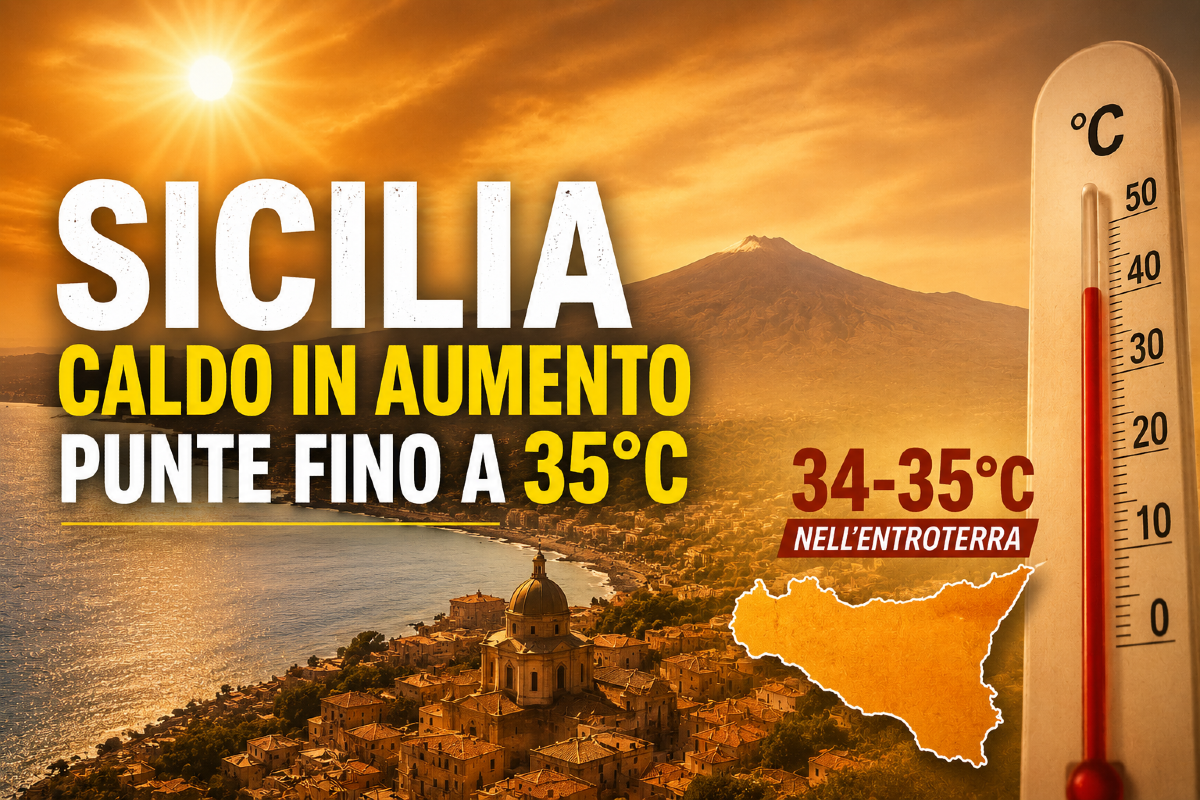 Sicilia, torna il caldo: inizio settimana con punte fino a 35°C e pulviscolo sahariano nei cieli - 