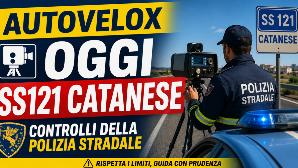 Oggi autovelox sulla SS121 Catanese: ecco dove saranno i controlli della Polizia Stradale. - 