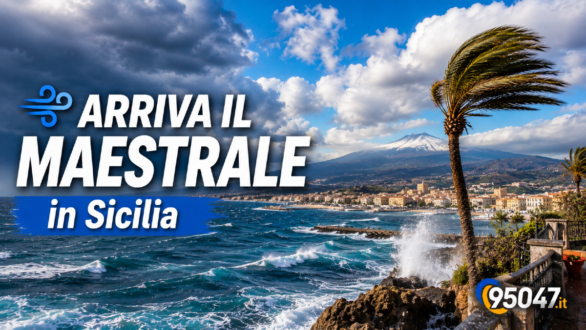 Maestrale in arrivo sulla Sicilia: stop al caldo, temperature giù fino a 6 gradi - 