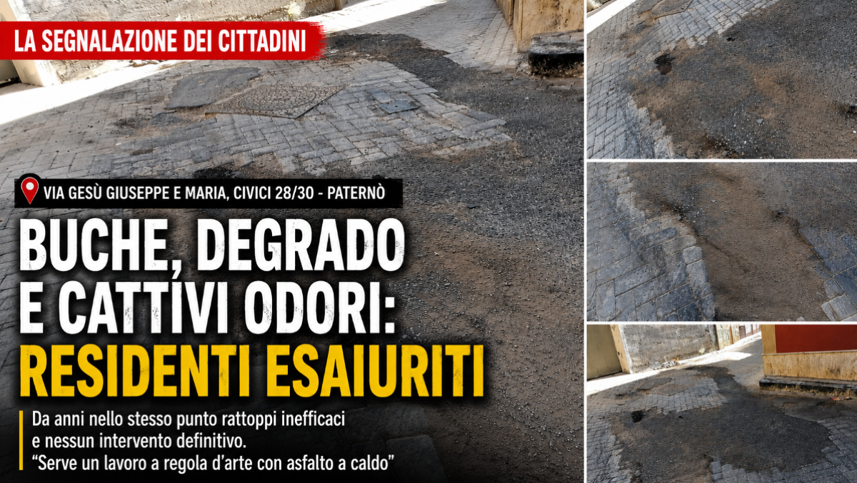 “Sembra una strada di campagna”: la denuncia dei residenti di via Gesù Giuseppe e Maria - 