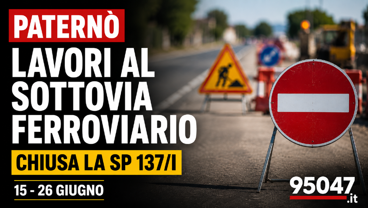 Paternò, chiude la Strada Provinciale 137/I: stop al traffico dal 15 al 26 giugno - 