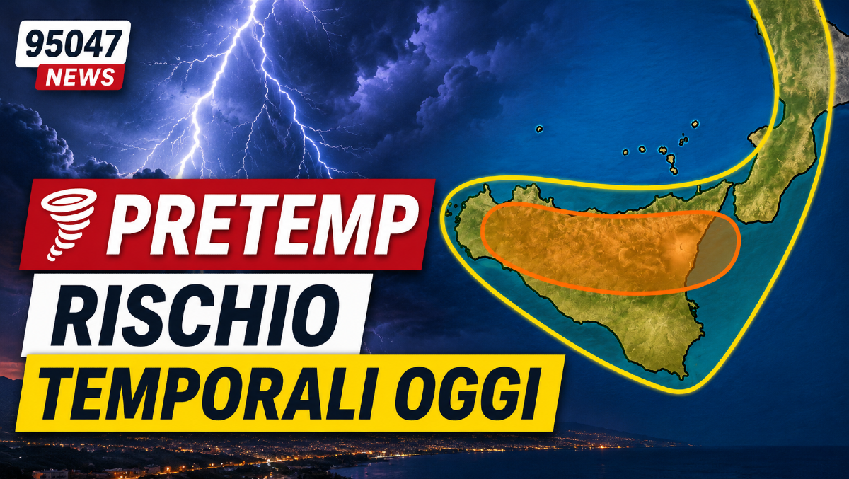 🔴 PRETEMP avverte: oggi temporali, grandine fino a 5 cm e forti raffiche di vento in Sicilia - 