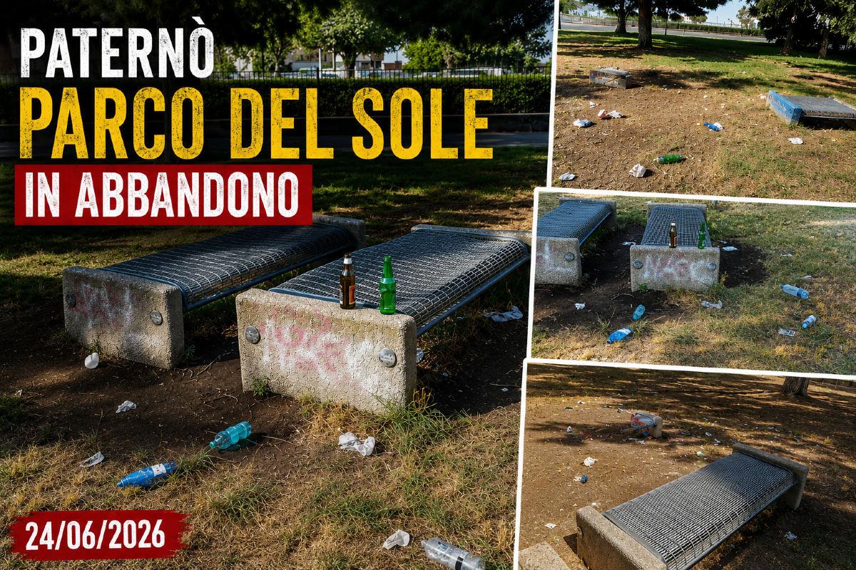 Paternò, il grido d'allarme sul Parco del Sole: rifiuti ovunque e servizi igienici ancora chiusi - 