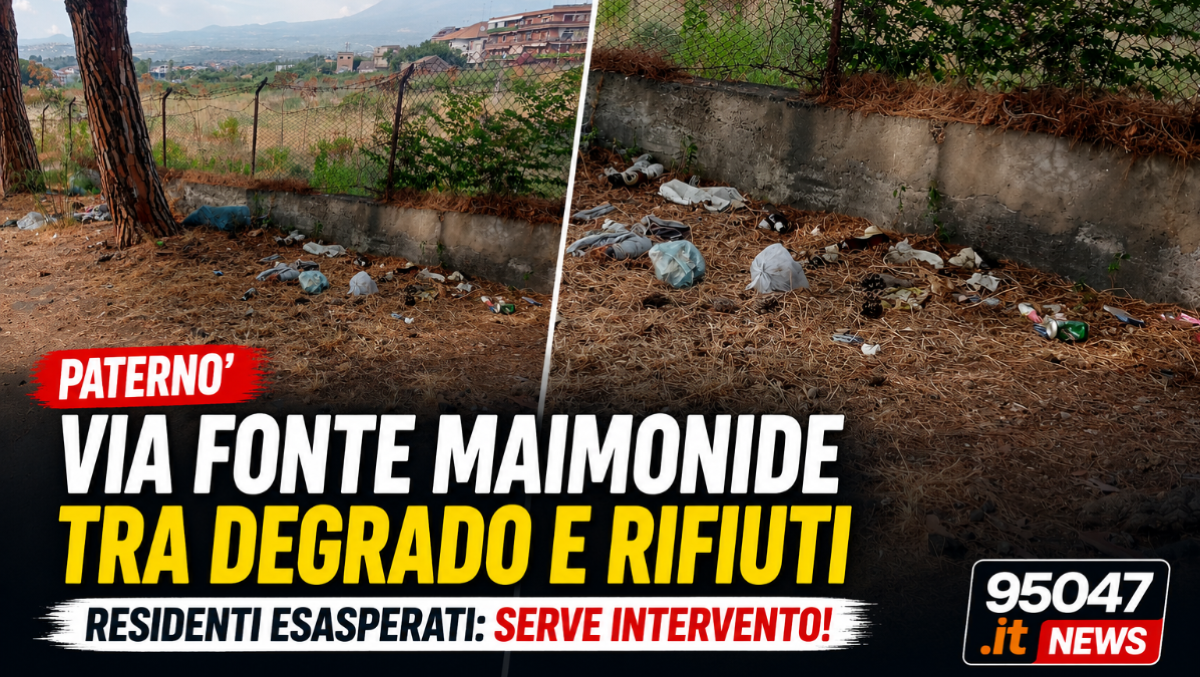 Paternò, rifiuti abbandonati in via Fonte Maimonide: "La situazione continua a peggiorare" - 