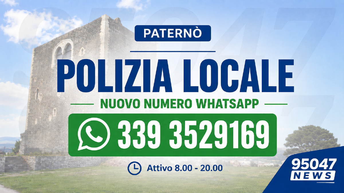 Polizia Locale di Paternò più vicina ai cittadini: attivo il numero WhatsApp per le segnalazioni - 