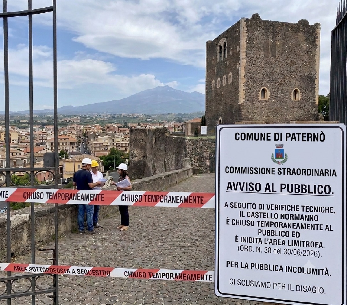 Paternò, Castello Normanno chiuso e transennato: vietato avvicinarsi all’area - 