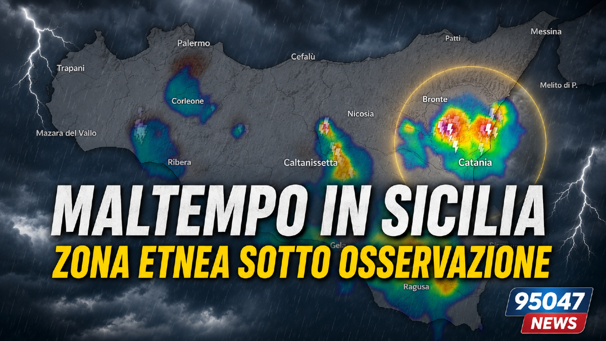Maltempo in Sicilia, radar acceso sulla zona etnea: temporali e lampi in evoluzione - 