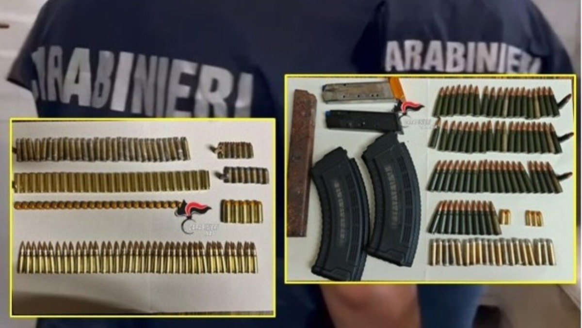 Catania, scoperto un arsenale nascosto al Pigno: sequestrate munizioni da guerra e caricatori per AK-47 - 