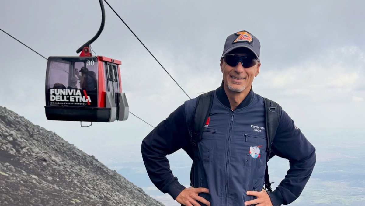 Il paternese Luca Parmitano in visita sull'Etna: nel 2027 guiderà Artemis III - 