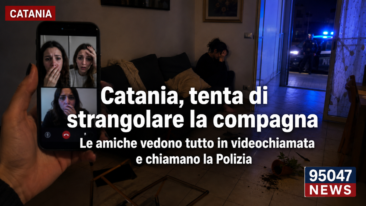 Catania, tenta di strangolare la compagna: le amiche vedono tutto in videochiamata e chiamano la Polizia - 