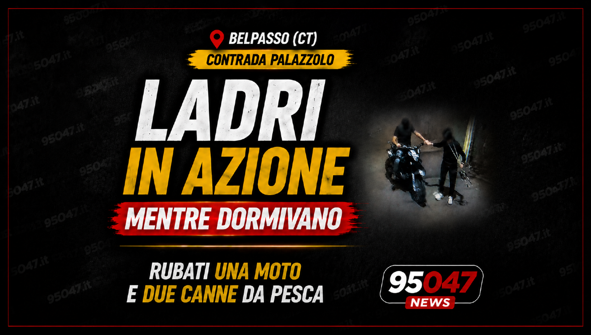 Belpasso, incubo nella notte: ladri entrano in casa mentre la famiglia dorme e rubano una moto - 