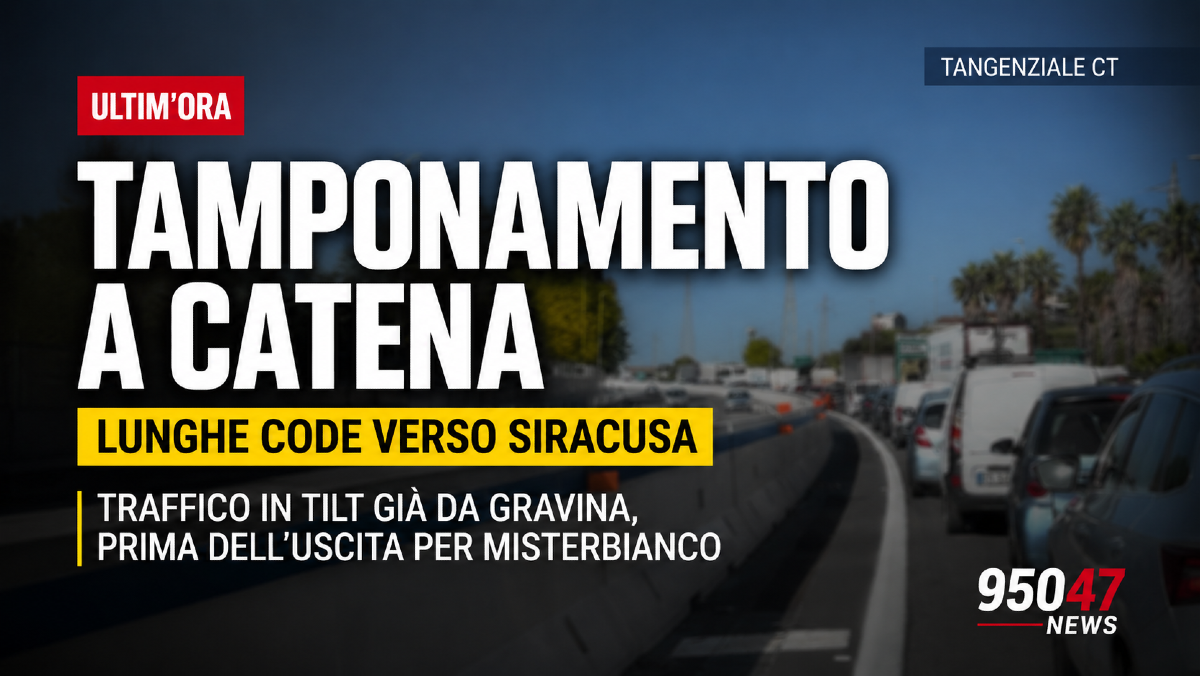 🚨 ULTIM'ORA – Tamponamento a catena sulla Tangenziale, traffico in tilt verso Siracusa - 