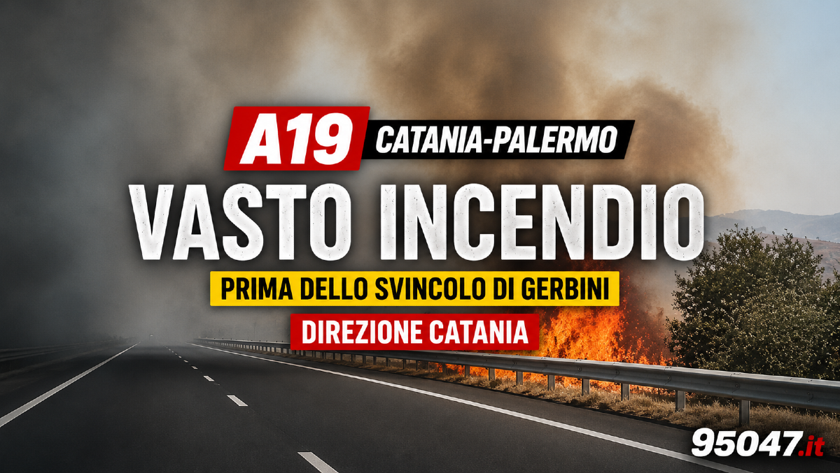 A19 Catania-Palermo, fiamme vicino all’autostrada prima di Gerbini: Polizia e Vigili del Fuoco sul posto - 