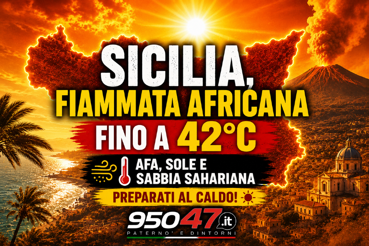 Sicilia, arriva la fiammata africana: fino a 43°C, afa e sabbia sahariana - 