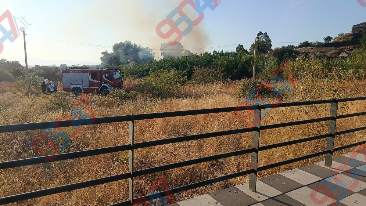 Paternò, incendio di sterpaglie in contrada Trappetazzo: intervento dei Vigili del Fuoco - 