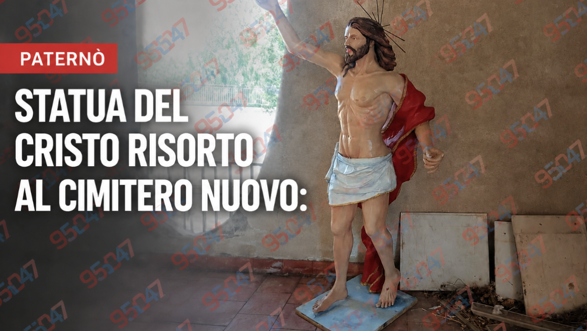 Paternò, statua del Cristo Risorto al cimitero nuovo: segnalazione e curiosità tra i cittadini - 