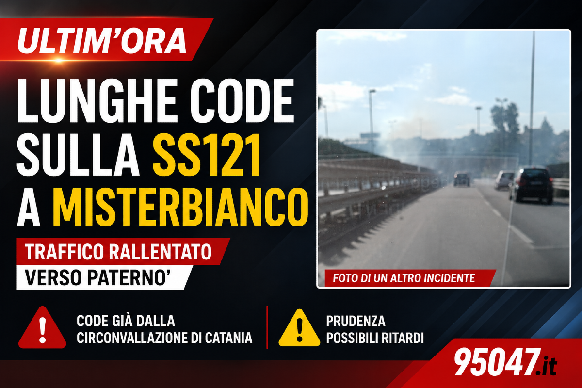 Ultim’ora – Lunghe code sulla SS121 a Misterbianco: traffico rallentato verso Paternò - 