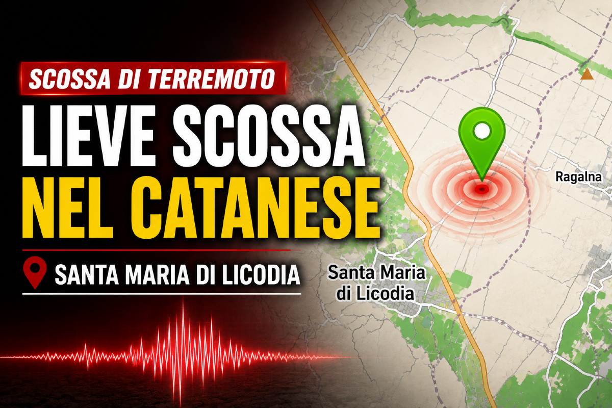 Terremoto nel Catanese, lieve scossa vicino Santa Maria di Licodia - 