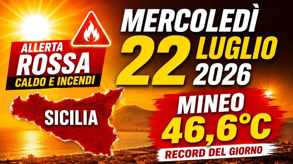 Sicilia nella morsa del caldo: pure oggi  allerta rossa per caldo e incendi, ieri Mineo vola a 46,6°C - 