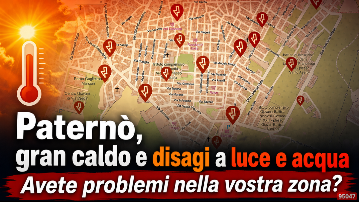 Paternò, gran caldo e disagi a luce e acqua: avete problemi nella vostra zona? - 