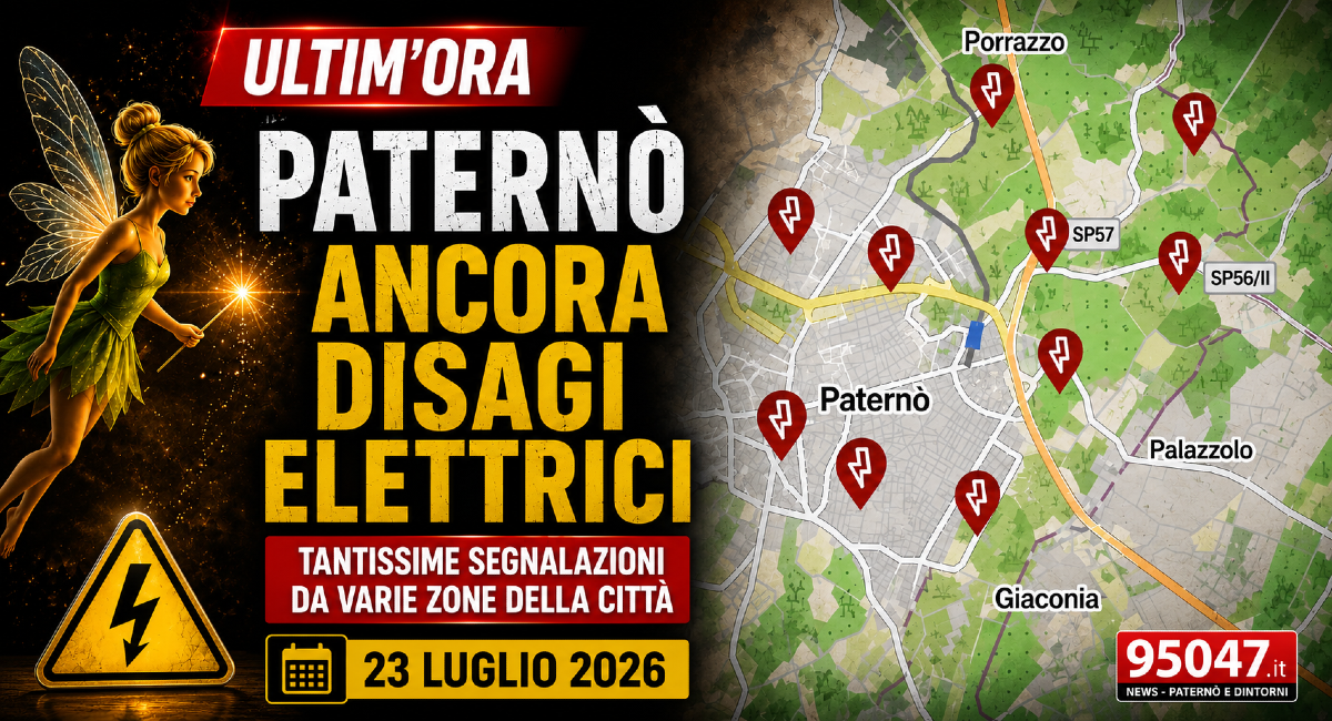 Paternò ancora al buio da oltre due ore: ennesimo blackout, circa 2.000 utenze senza corrente. Da voi c'è luce? - 