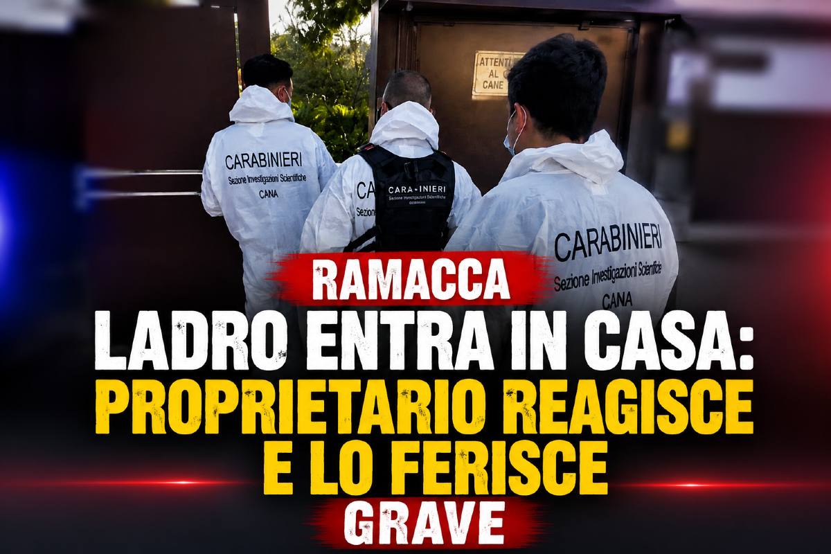 🔴 Notte di terrore a Ramacca: ladro entra in casa, il proprietario reagisce e lo ferisce gravemente con un coltello - 