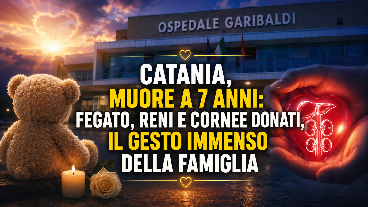 Catania, muore a 7 anni: fegato, reni e cornee donati, il gesto immenso della famiglia - 