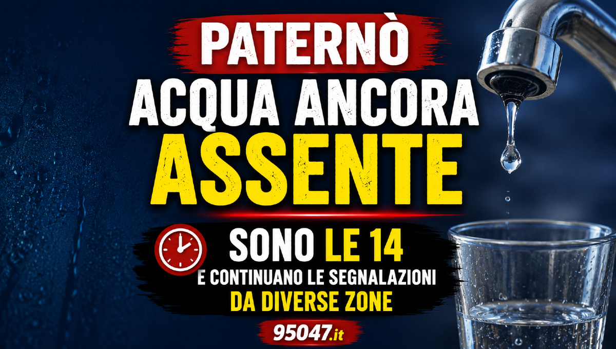 Paternò, acqua ancora assente: sono le 16.30 e continuano le segnalazioni da diverse zone - 