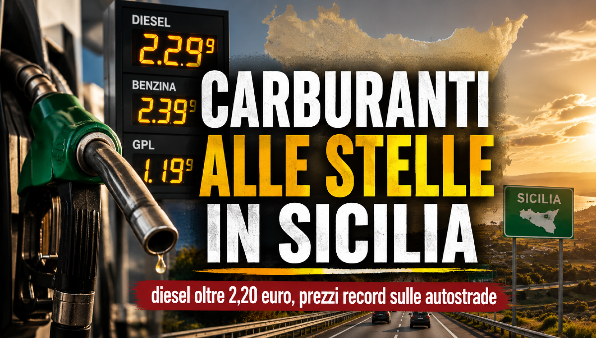Carburanti alle stelle in Sicilia: diesel oltre 2,20 euro, prezzi record sulle autostrade - 