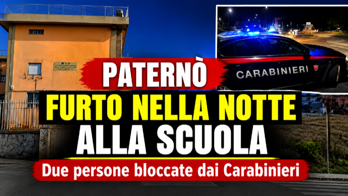 Paternò, furto nella notte alla Scuola Agraria: due persone sarebbero state bloccate dai Carabinieri - 