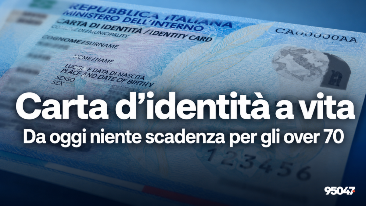 E' arrivata la carta d’identità “a vita”: niente più scadenza per chi ha compiuto 70 anni - 