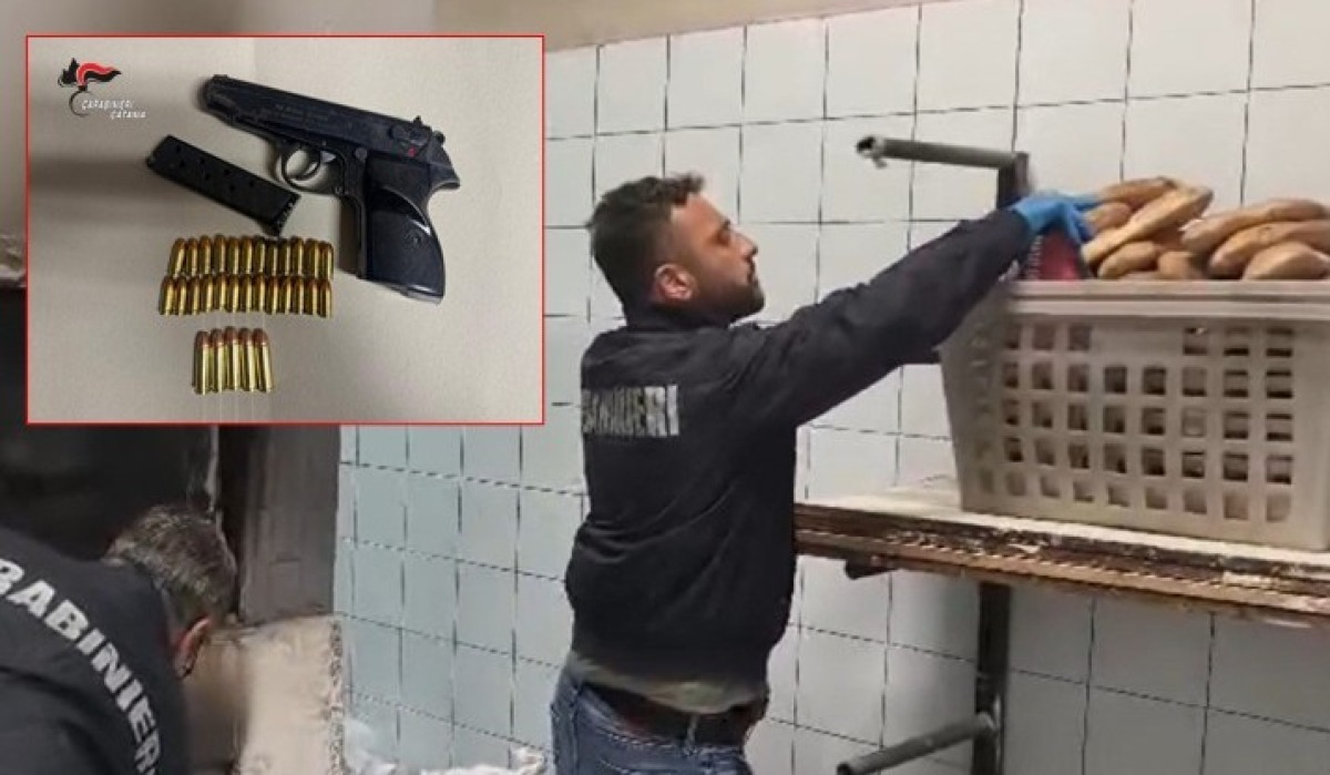 Misterbianco, pistola carica nascosta tra i semi di sesamo in un panificio: arrestato 46enne (Copia) - 